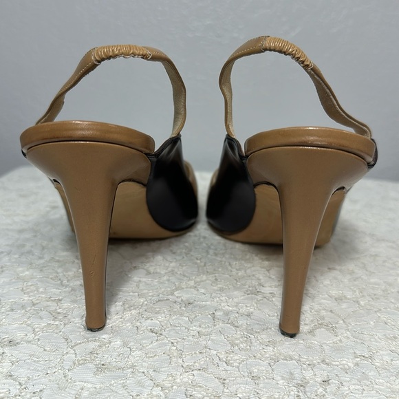 Manolo Blahnik Vintage Tan Brown Sling-Back - Picture 3 of 7